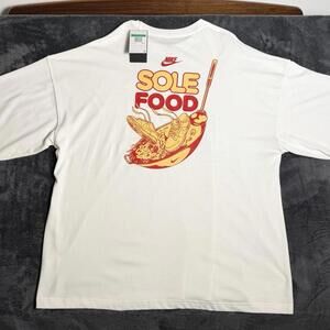 Nike T-Shirt Men’s XL White Sole Food Graphic Tee Oversized Fit FB9807-100 NWT
